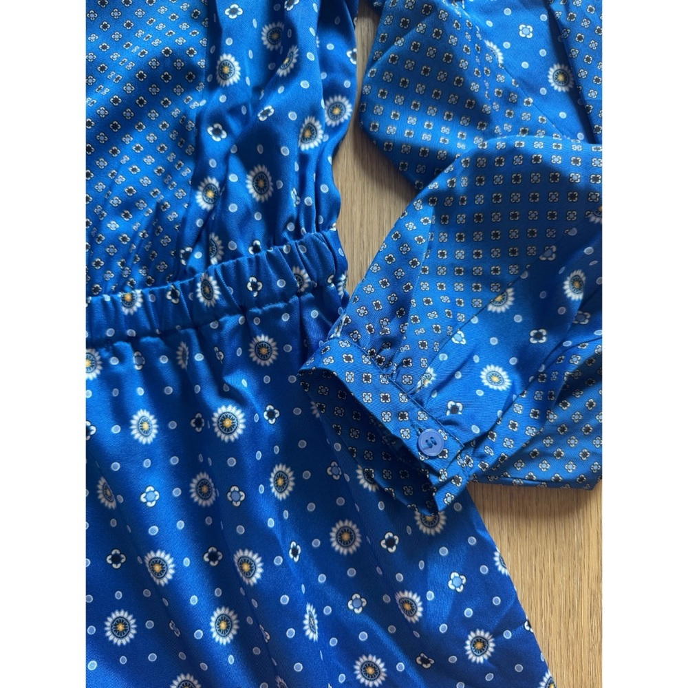 LOFT Mixed Geo Flounce Mini Shirtdress - Picture 7 of 10